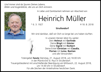 Anzeige von Heinrich Müller von MGO