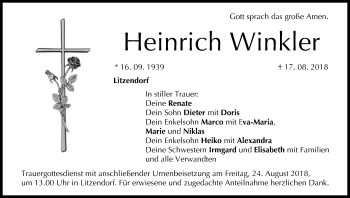 Anzeige von Heinrich Winkler von MGO