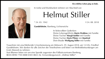 Anzeige von Helmut Stiller von MGO
