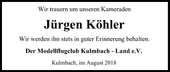 Anzeige von Jürgen Köhler von MGO