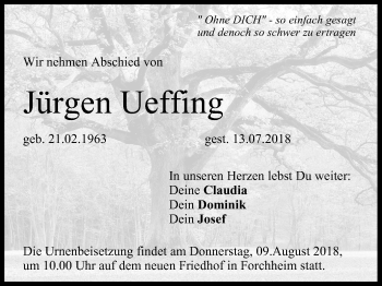Anzeige von Jürgen Ueffing von MGO