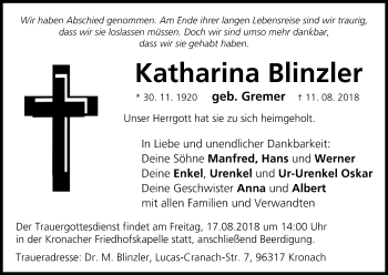 Anzeige von Katharina Blinzler von MGO
