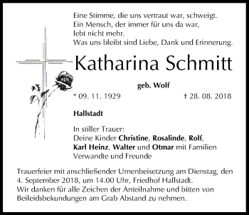 Anzeige von Katharina Schmitt von MGO