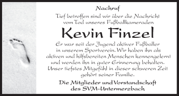 Anzeige von Kevin Finzel von MGO