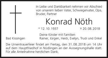 Anzeige von Konrad Nöth von MGO
