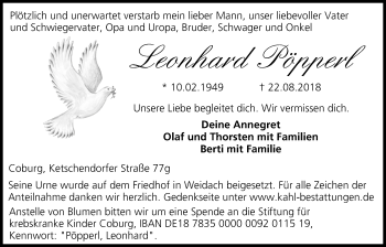 Anzeige von Leonhard Pöpperl von MGO