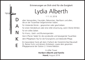 Anzeige von Lydia Alberth von MGO