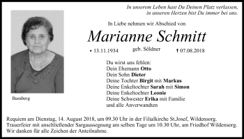 Anzeige von Marianne Schmitt von MGO