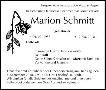 Anzeige von Marion Schmitt von MGO
