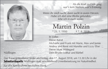 Anzeige von Martin Polzin von MGO