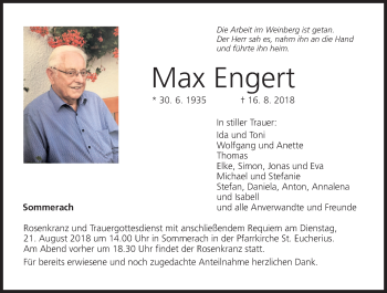 Anzeige von Max Engert von MGO
