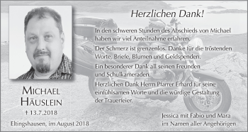 Anzeige von Michael Häuslein von MGO