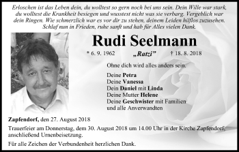 Anzeige von Rudi Seelmann von MGO