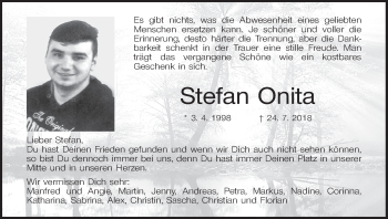 Anzeige von Stefan Onita von MGO