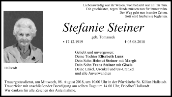 Anzeige von Stefanie Steiner von MGO