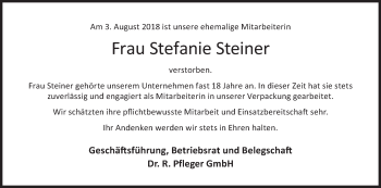 Anzeige von Stefanie Steiner von MGO