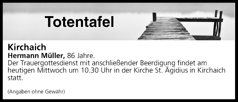  Traueranzeige für Totentafel vom 29.08.2018 vom 29.08.2018 aus MGO