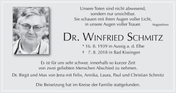 Anzeige von Winfried Schmitz von MGO