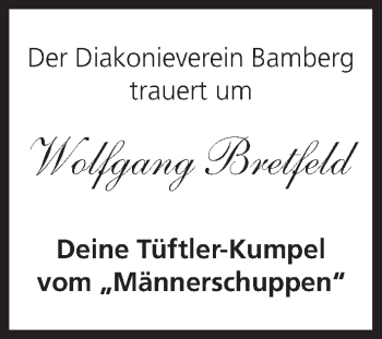 Anzeige von Wolfgang Bretfeld von MGO
