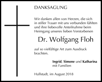 Anzeige von Wolfgang Floh von MGO