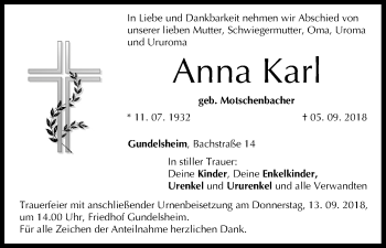 Anzeige von Anna Karl von MGO