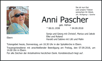 Anzeige von Anni Pascher von MGO