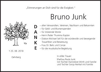 Anzeige von Bruno Junk von MGO