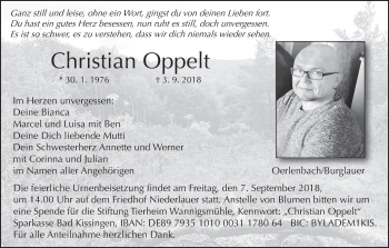 Anzeige von Christioan Oppelt von MGO