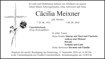 Anzeige von Cäcilia Meixner von MGO