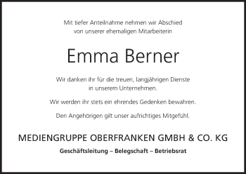 Anzeige von Emma Berner von MGO