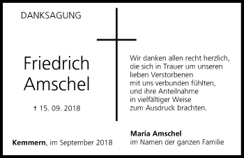 Anzeige von Friedrich Amschel von MGO