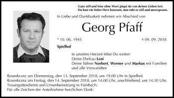Anzeige von Georg Pfaff von MGO
