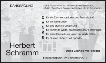 Anzeige von Herbert Schramm von MGO