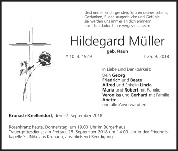 Anzeige von Hildegard Müller von MGO