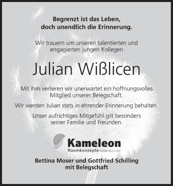 Anzeige von Julian Wißlicen von MGO