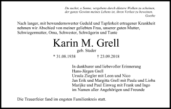 Anzeige von Kann M. Grell von MGO