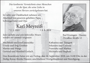 Anzeige von Karl Meyreiß von MGO
