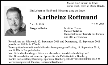 Anzeige von Karlheinz Rottmund von MGO