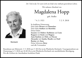 Anzeige von Magdalena Hopp von MGO