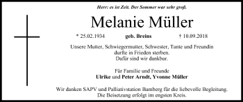 Anzeige von Melanie Müller von MGO