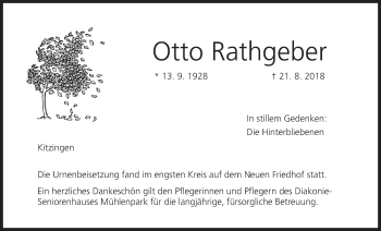 Anzeige von Otto Rathgeber von MGO