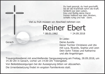 Anzeige von Reiner Ebert von MGO