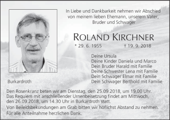 Anzeige von Roland Kirchner von MGO