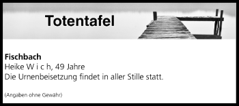 Anzeige von Totentafel vom 13.09.2018 von MGO