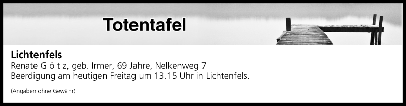  Traueranzeige für Totentafel vom 14.09.2018 vom 14.09.2018 aus MGO