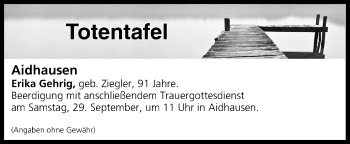 Anzeige von Totentafel vom 29.09.2018 von MGO