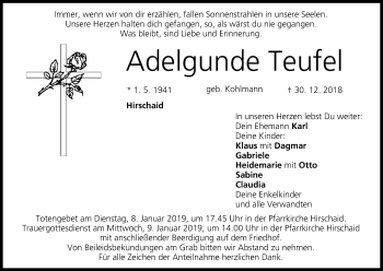 Anzeige von Adelgunde Teufel von MGO