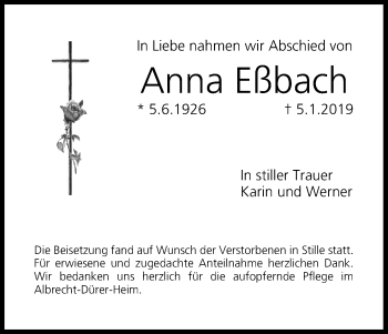Anzeige von Anna Eßbach von MGO