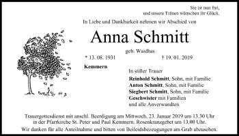 Anzeige von Anna Schmitt von MGO