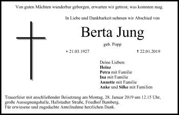 Anzeige von Berta Jung von MGO